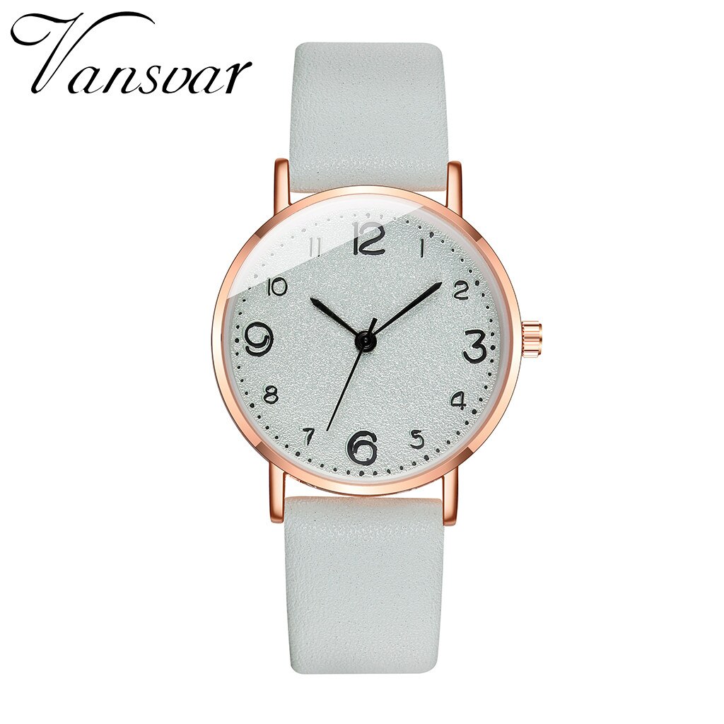 Luxe Vrouwen Polshorloge Casual Quartz Lederen Band Newv Band Jurk Horloge Dames Analoge Horloge Dames Horloge: F