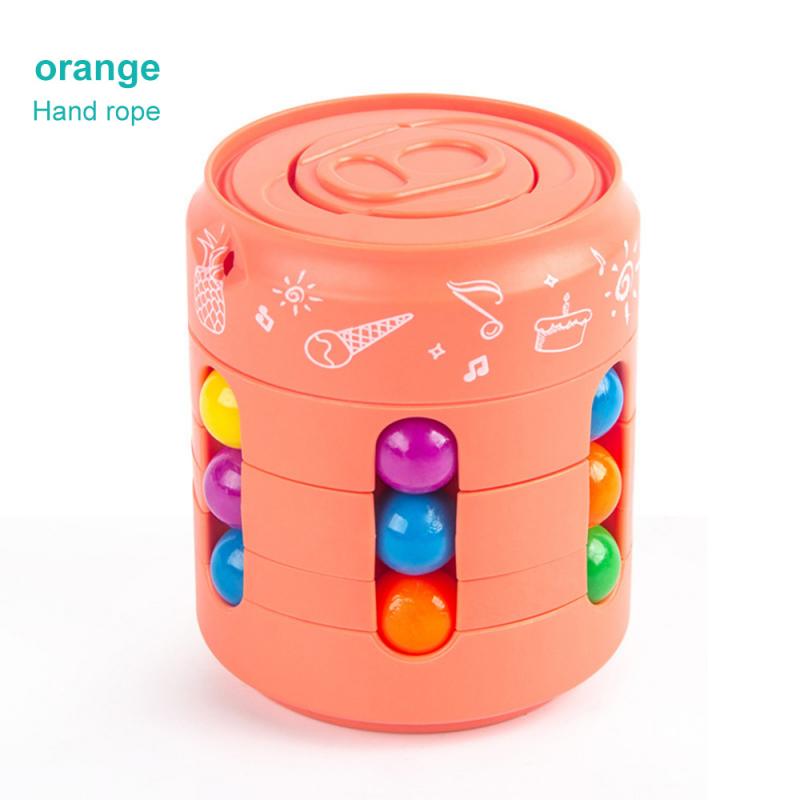 Anti-stress-Cube Rotierenden Spielzeug kinder Finger Gyro Magische Disk Stress Relief Sensorischen Spielzeug eltern-kind-Spielzeug Kreative: B Orange