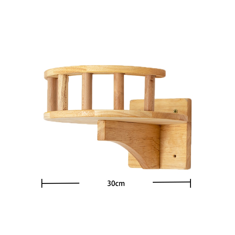 Huisdier Houten Klimrek Krabpaal Kat Muur Stappen Kat Boom Houten Huisdier Meubels Muur Gemonteerde Kitten Huis Springen frame F