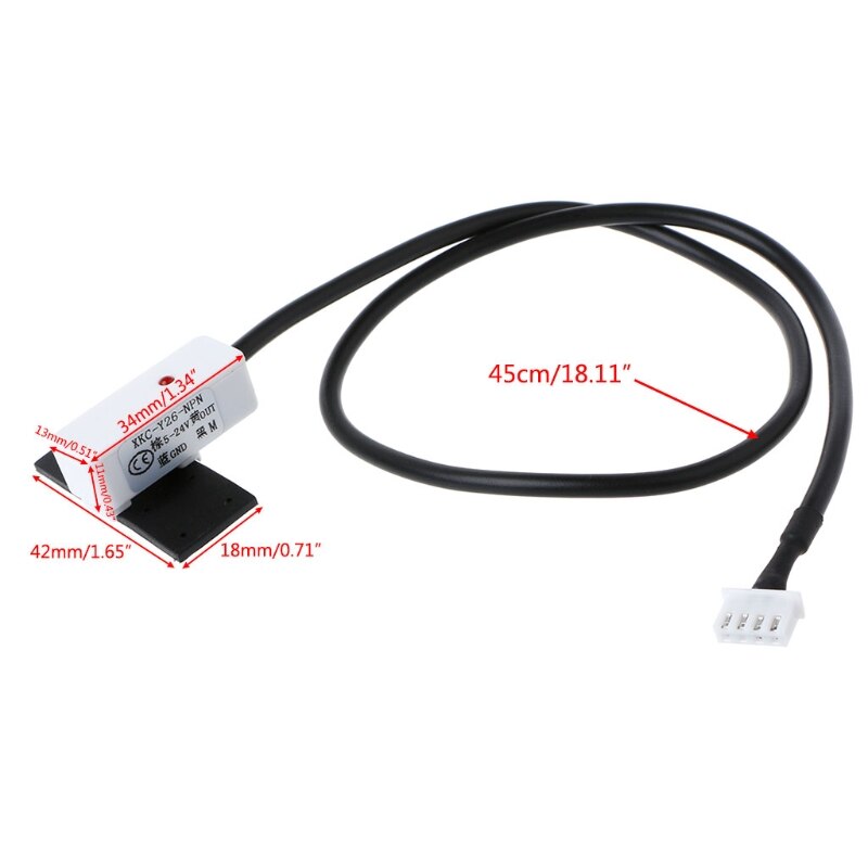 Non-contact Water Liquid Level Sensor Switch Detector for Pipe Tank DC5-24V NPN