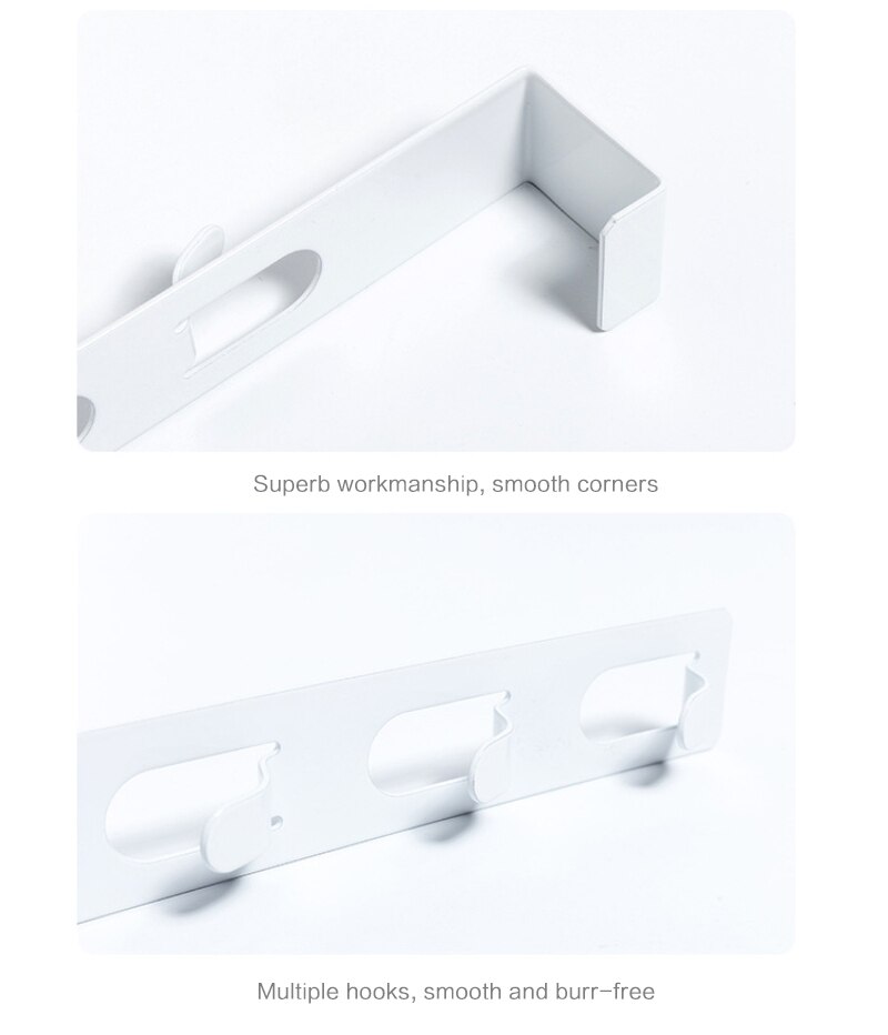 Zwart Wit Gewaad Haak Badkamer Handdoek Haken Handdoeken Zak Hoed Haak Wandmontage Kleding Coat Hook Muur Hanger Badkamer Hardware