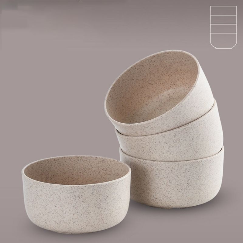 Unbreakable Cereal Bowls, Wheat Straw Bowls- 3 oz.for One Bowl (4 Pieces) L5YE