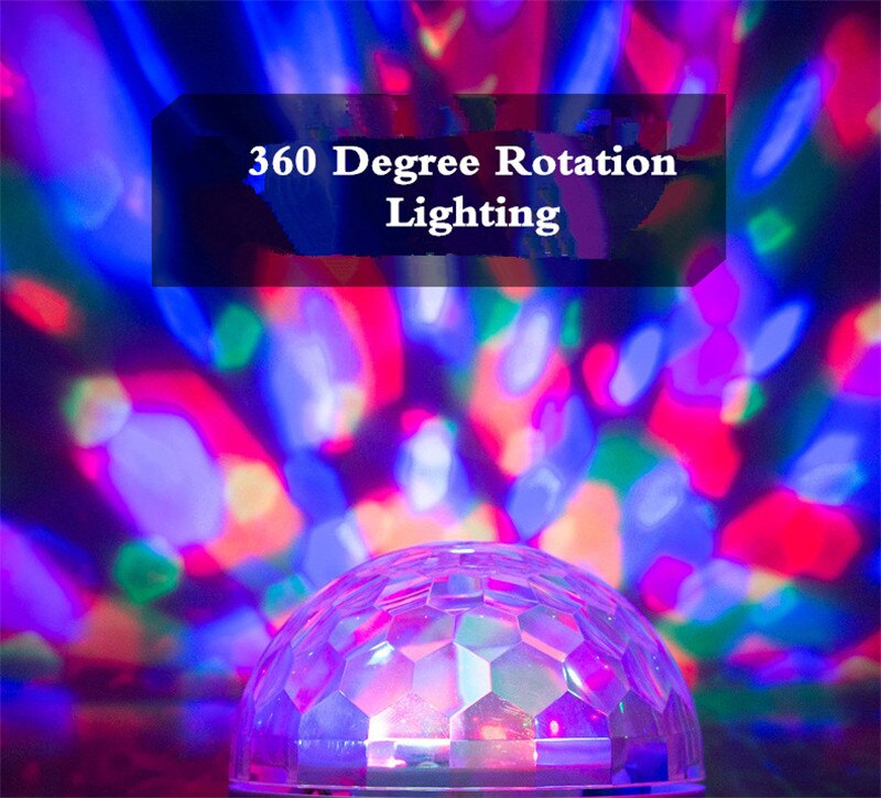 LED Licht Bluetoot Lautsprecher Drahtlose Kristall Ball Disco Subwoofer Lautsprecher Lautsprecher Unterstützung FM Dance Party Sound Box Für Handys