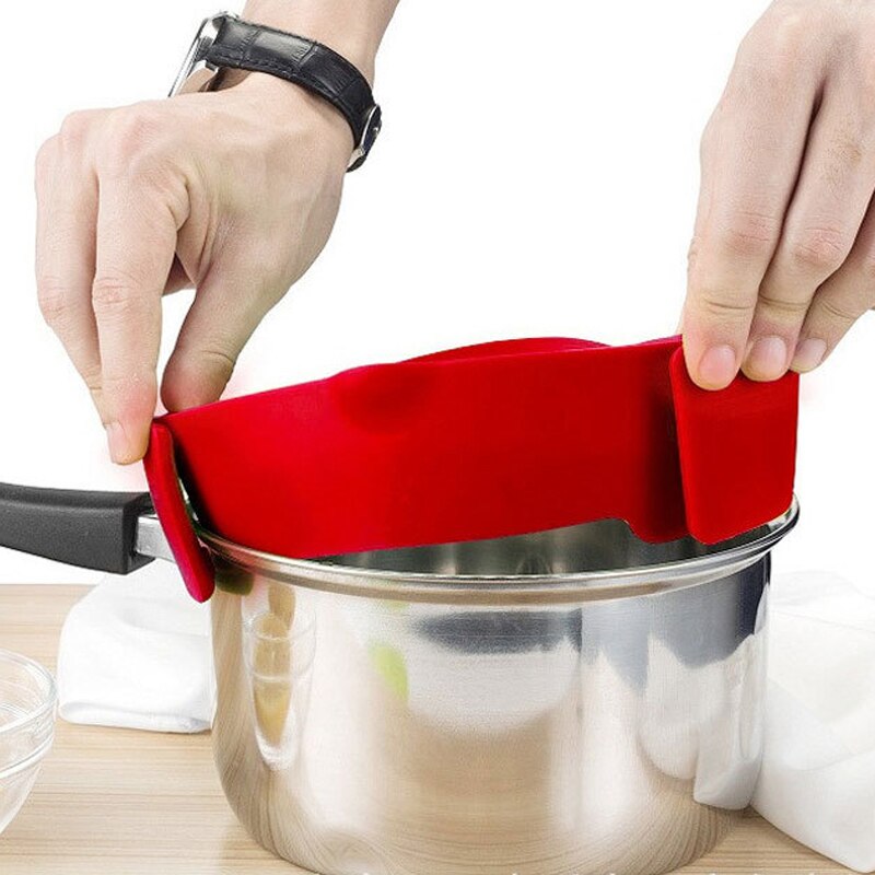 schnappen topf sieb/abtropffläche, Weiche Silikon Sieb, Clip auf Topf/Pfanne/schüssel-Obst Gemüse Nudel Pasta sieb, küche zubehör