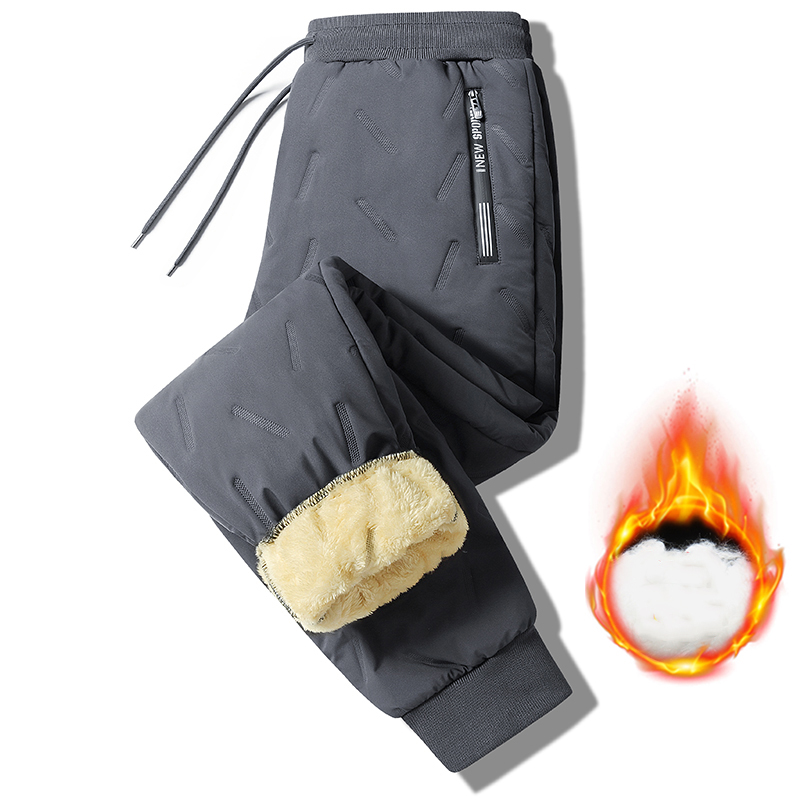 Pantalon de survêtement épais en laine d'agneau pour femme, coupe-vent, maintien au , vêtements bon marché, jogging, doublé polaire, hiver: S / Black
