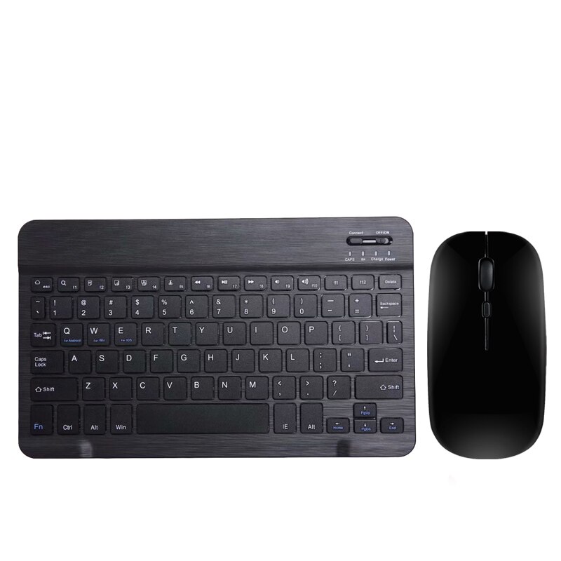 Clavier Bluetooth Souris Pour Huawei MediaPad T3 T5 M2 M3 Lite 8.0 T10 T10S 10.1 M3 8.4 M5 M6 8.4 Matepad 10.4 Pro 10.8» Tablette: Black and Mouse