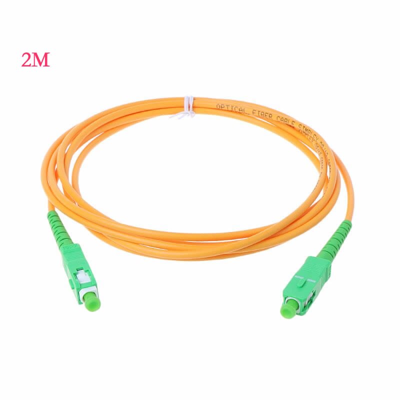 SC/APC-SC/APC-SM 3mm Fiber Optic Jumper Cable Single Mode Extension Patch Cord J6PD: 2m