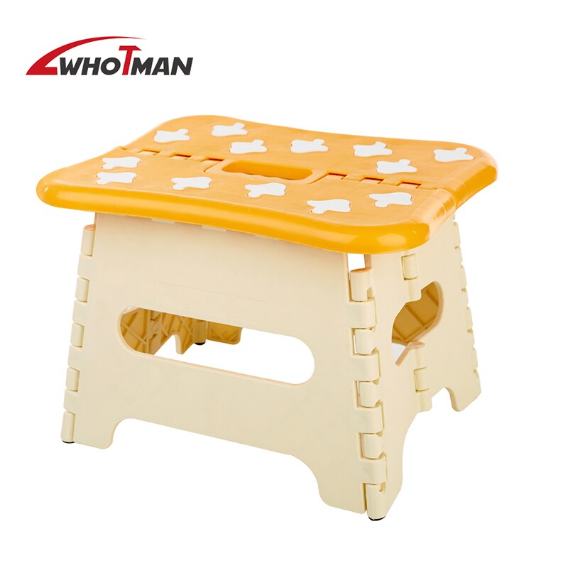 Sedia per bambini Sveglio di Plastica Portatile Sgabelli Addensare Passo bambino Pieghevole Sgabello di Plastica Pieghevole Sedie Bambini Sgabelli Giallo Arancione: arancia