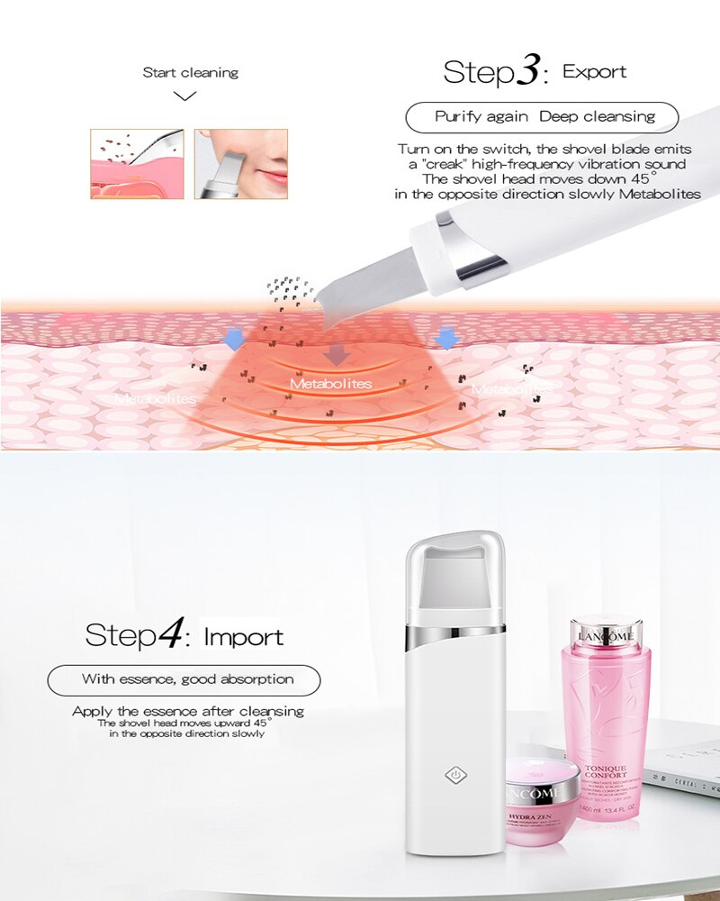 K·SKIN Blackhead Cleanser Remove Dead Skin Ultrasonic Technology Can Remove Pore Pollution Clean Face Facial Lift Easy To Carry