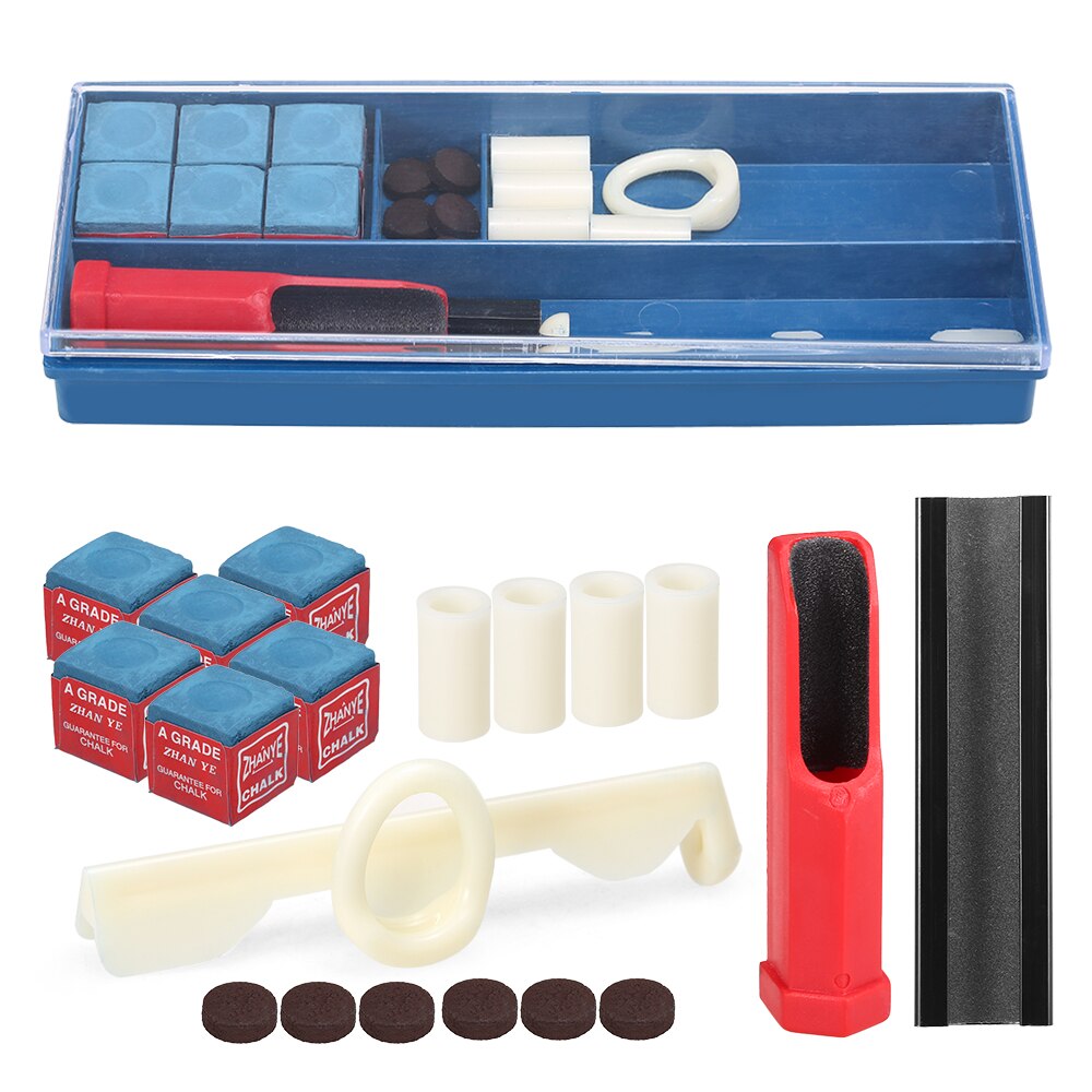 Lixada 20-IN-1 Biljart Reparatie Kit Keu Tool Biljart Krijt Pool Stick Adereindhulzen Tip Klem Cue trimmer Inbegrepen Reparatie Tool: Default Title