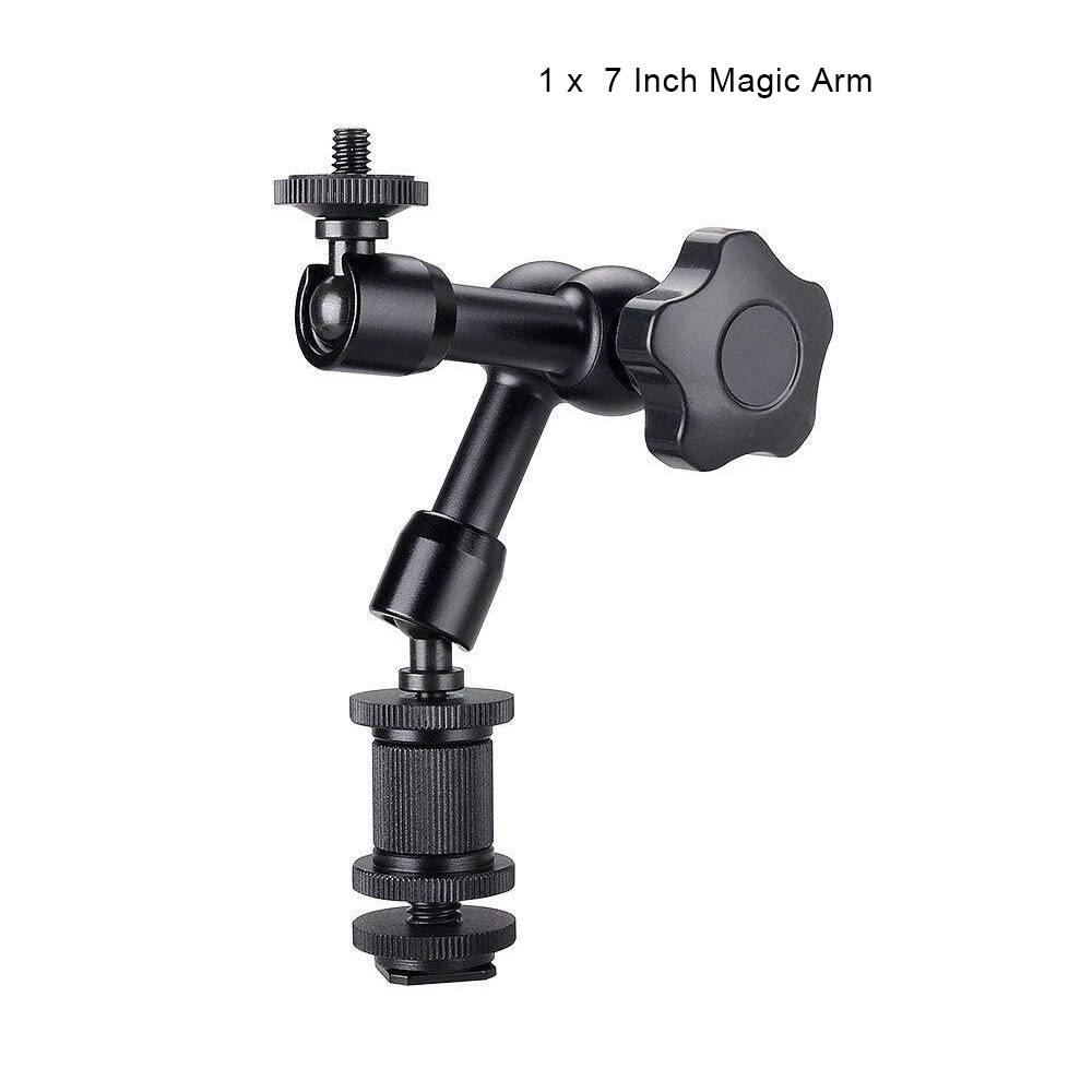 Dolly + 11 Inch Magic Arm Tafelblad Mobiele Rolling Video Rail Skater voor SLR DSLR Camera Slider Track Dolly Auto met Magic Arm: 7 inch Arm