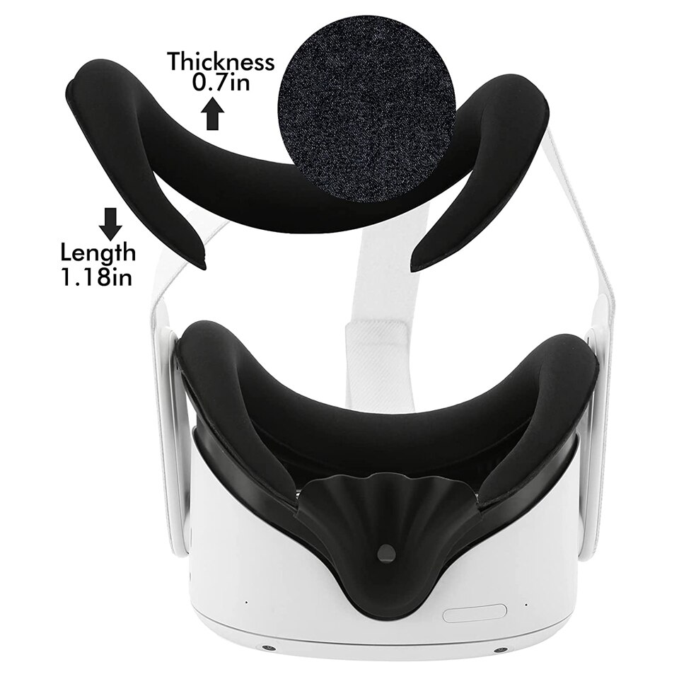 Support d&#39;interface faciale VR, mousse 3D de remplacement pour Oculus Quest 2, accessoires anti-transpirants