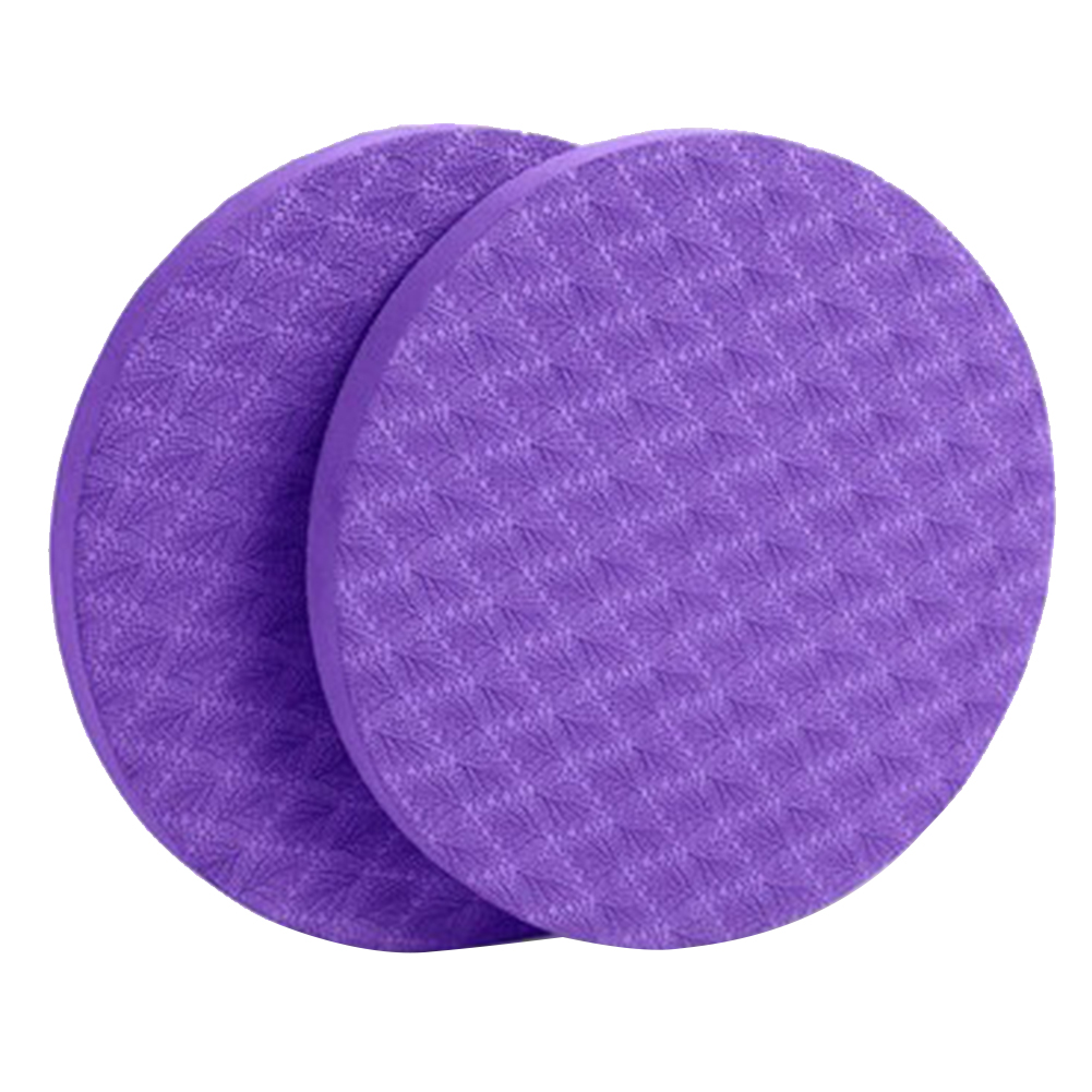 1 Pair Plank Workout Round Knee Pad Fitness Sport Protective Anti-slip Yoga Mats Exerciser Equipments Gym Training: Light Purple