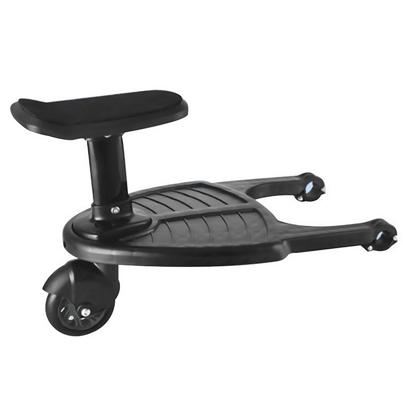 Adaptador de Pedal auxiliar para cochecito de bebé de , tablero con ruedas, Asiento desmontable para niños: Black