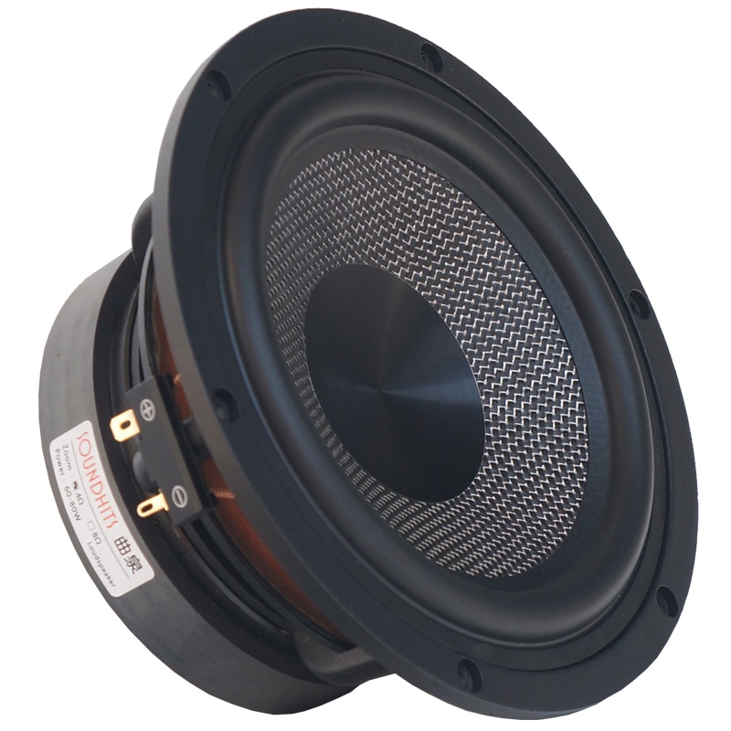 1PCS Soundhits SL-652R 6.5'' Midrange Speaker Driver Unit Casting Aluminum Frame Carbon Fiber Cone 4ohm 80W(8ohm Optional)