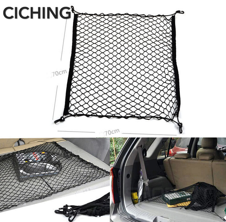 Red de nailon para almacenamiento de maletero de coche, malla elástica con 4 ganchos para Peugeot , 3008, 4007, 4008, 5008, 508, RXH, SW, accesorios para Partner