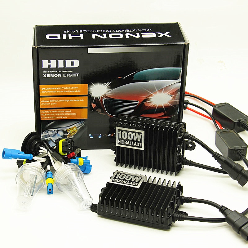 100w xenon 9005 hb3 9006 hb4 h1 h3 h7 h8 h9 h11 100w billjus hid xenon kit ac ballast glödlampa auto strålkastare dimljus