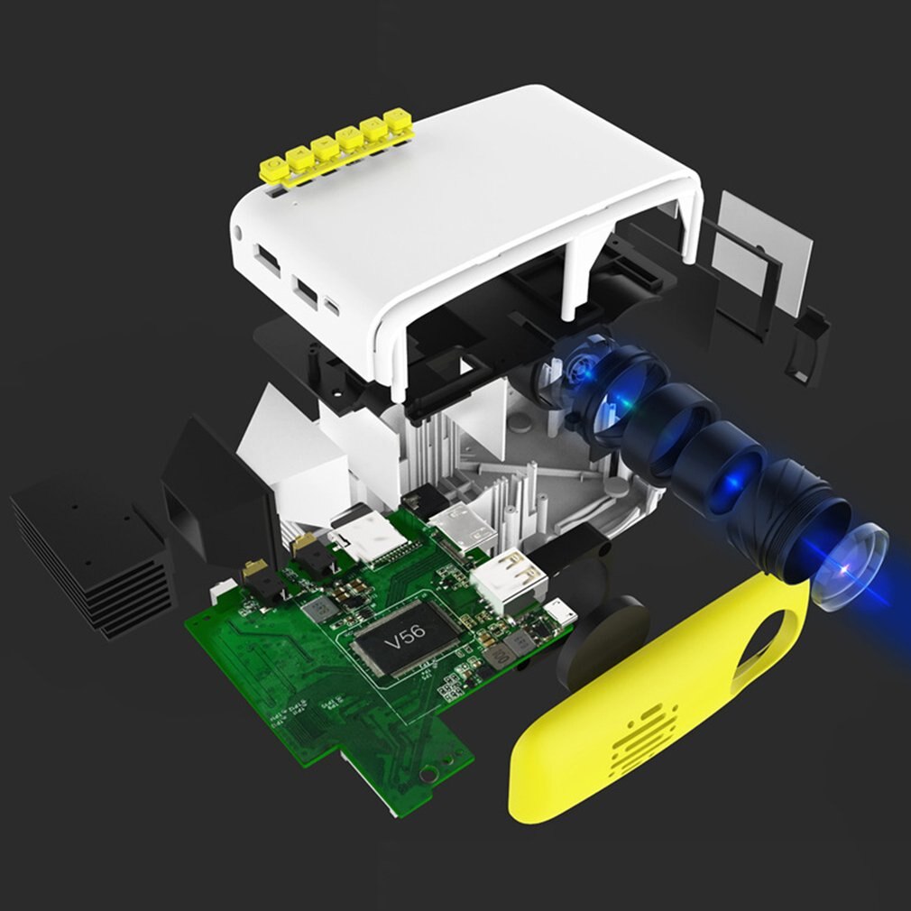 LCD Projectors Mini 320*240 Pixels TFT LCD 800:1 Manual Operation LED Home Theater Projector Without Battery