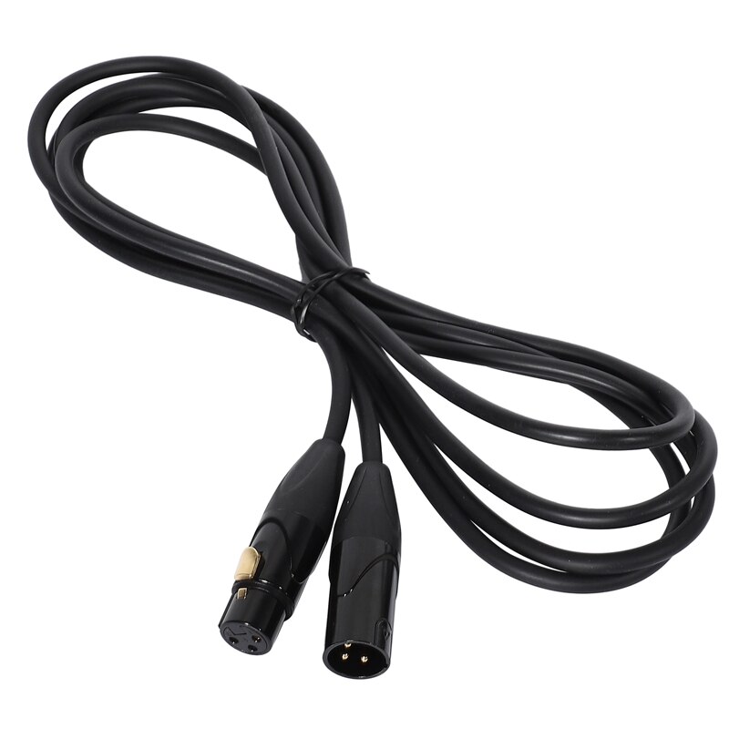 3 Pin XLR Male to Female Microphone Extension Cable Audio Extension Cables Cord Wire Line Black for Microphone