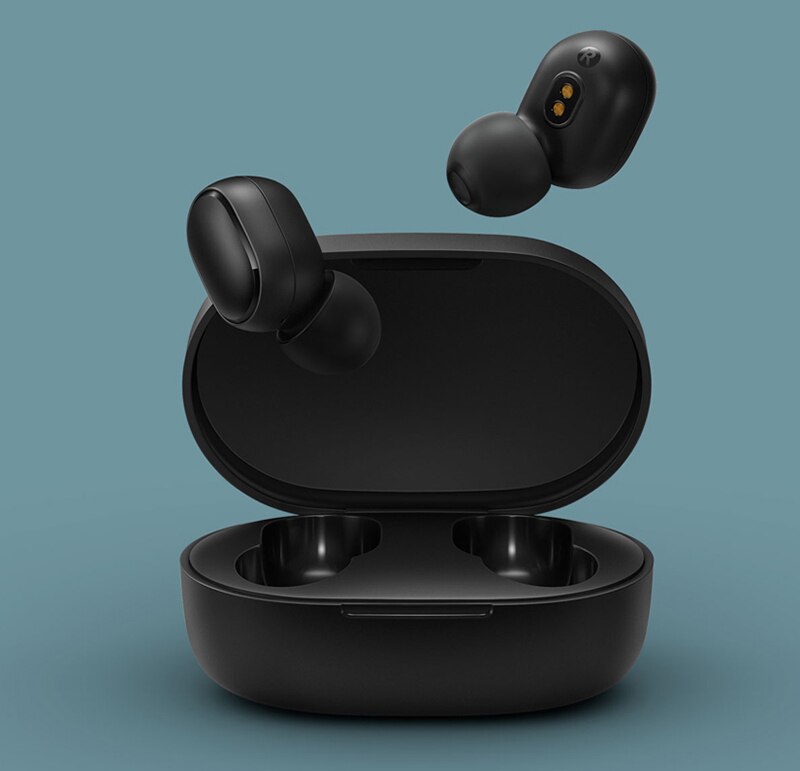 Originale xiaomi airdots redmi airdots tws trådløs øretelefon stemmestyring bluetooth 5.0 støjreduktion trykkontrol: Sort