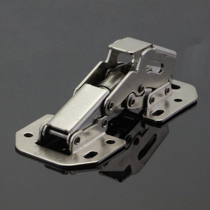 Satin Door Hinge Self Closing Hardware Adjustable Stainless Spring Hinge for Kitchen Cabinet Corner Hardware Replacement N1HF