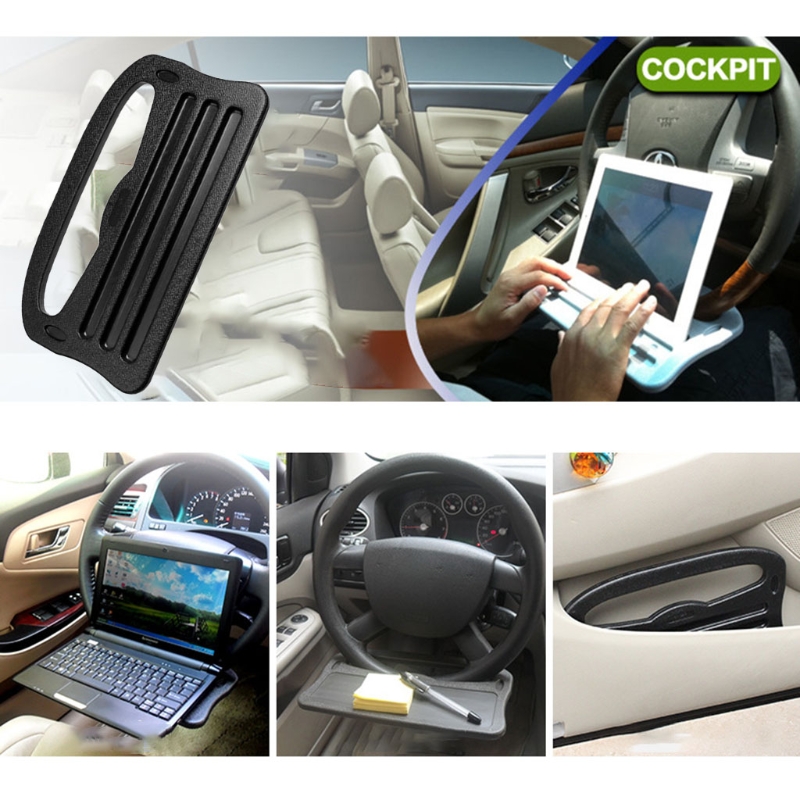 Steering Wheel Desk Pad Laptop Notebook Tablet Car Desk for Working and Eating Traveling Vehicle Accessories