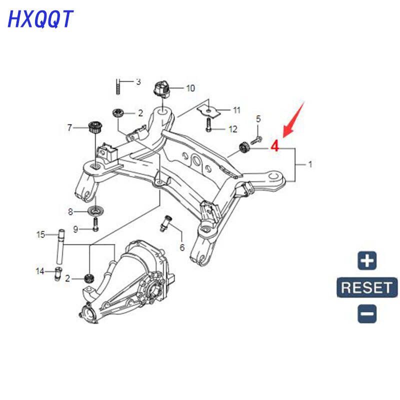 Lagerbuchse Hinterachse Rear Differential Isolator Bush Cross MBR Rubber Bush-RR: 2p for Ssangyong STAVIC / RODIUS OEM 407552110