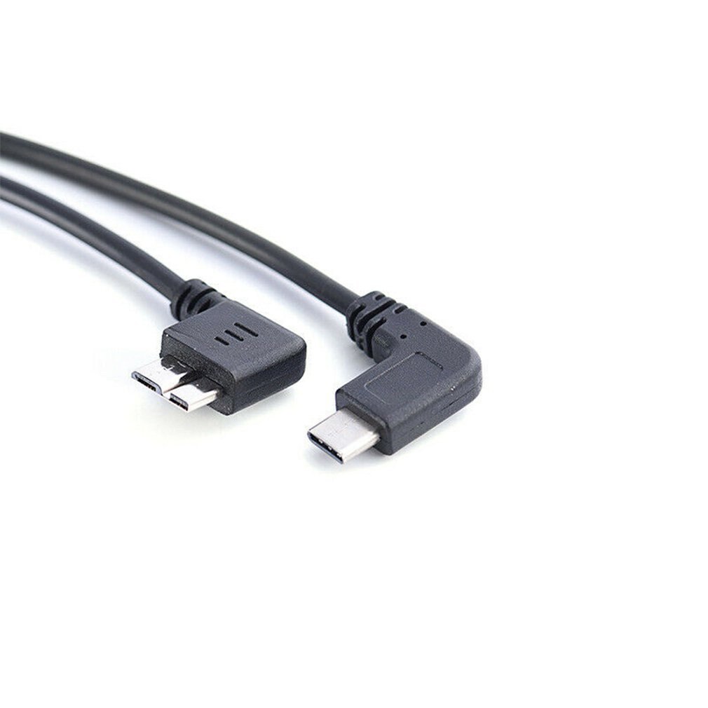 Winkel 90 Grad USB 3,1 Typ-C zu USB 3,0 Micro B Kabel 5Gbps Data Connector Adapter Für festplatte handy PC OTG C Typ