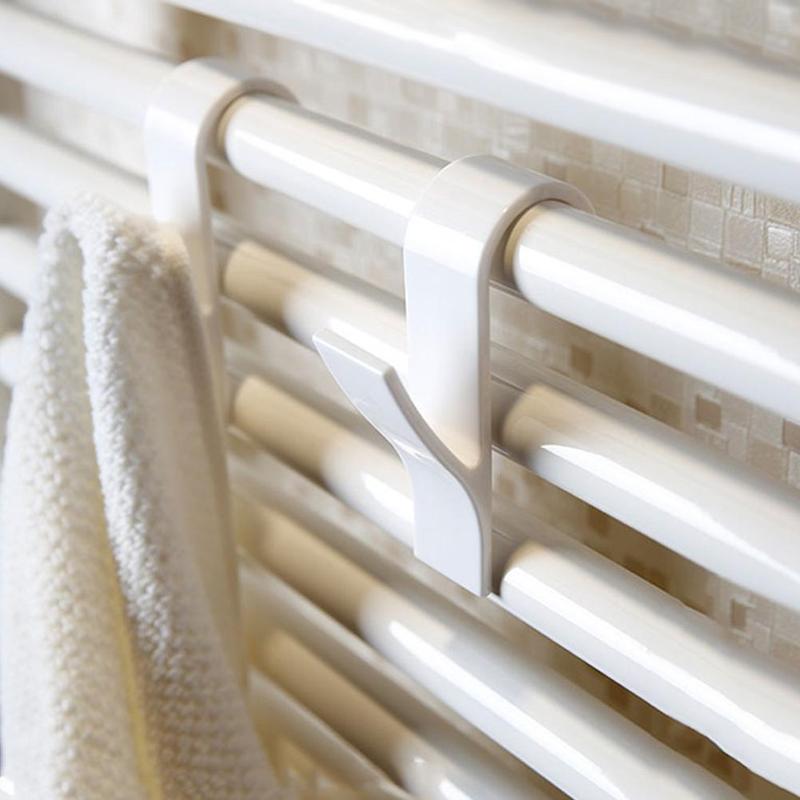 5 st handduksmoppekrokar hängare hängande hängare förvaringshållare handdukstork radiator tubformad badkrokhållare för förvaringsupphängning