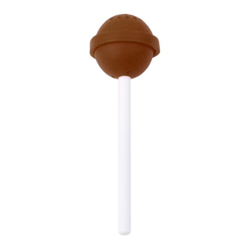 1pc sucette forme silicone doux thé infuseur bonbons sucette feuilles mobiles tasse crépine tasse plus raide pour thé et café: brown