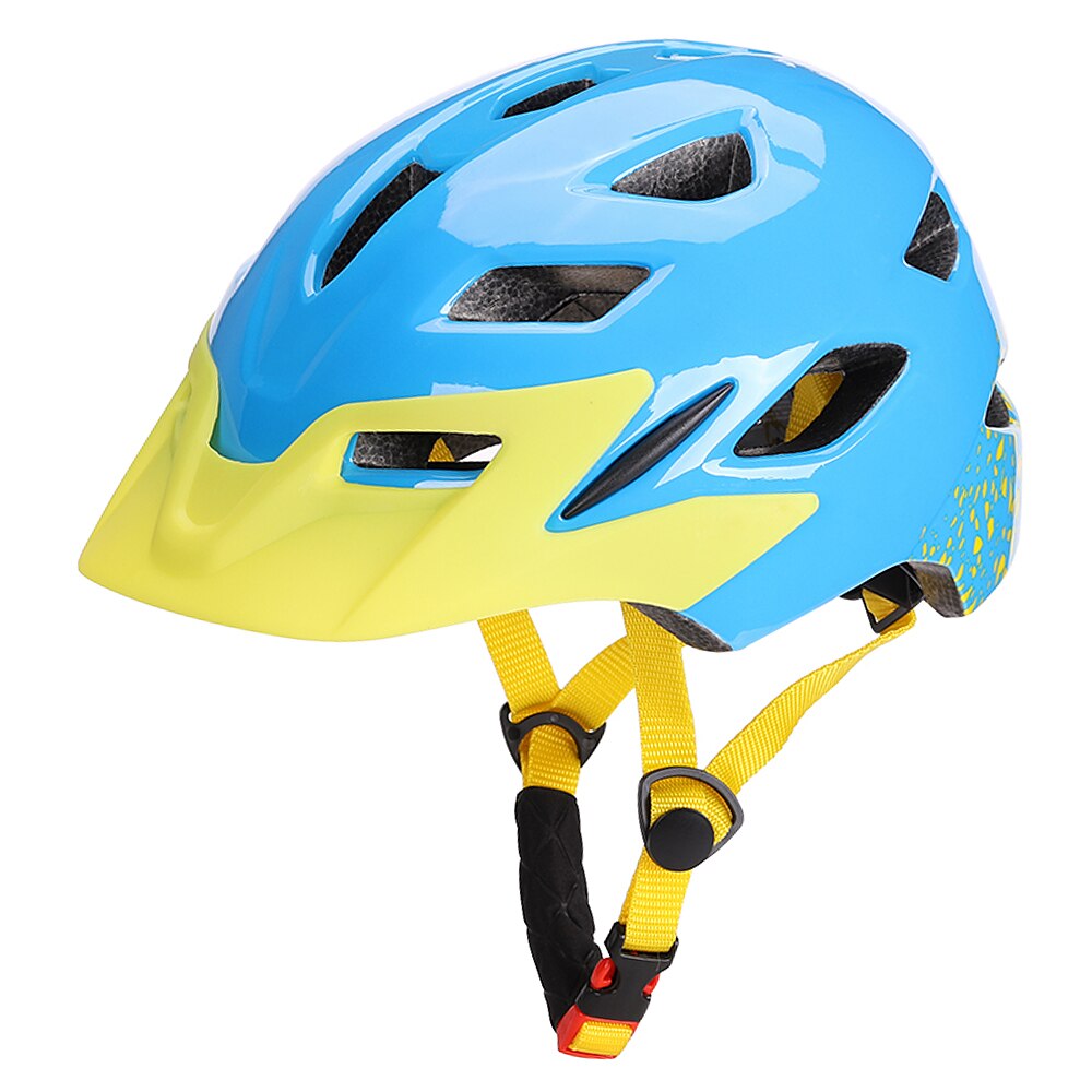Cascos ultraligeros para bicicleta para niños, casco deportivo ligero para ciclismo, patinaje, con luz de seguridad, novedad de: Azul