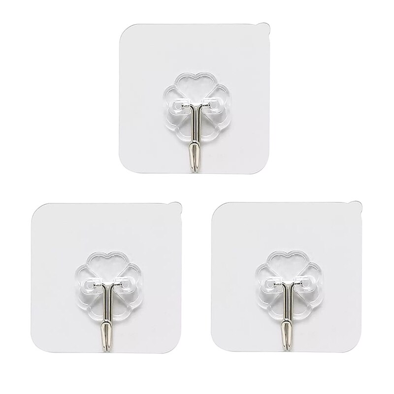 Geen-trace Sterke Muur Haken Keuken Sterke Zuignap multifunctionele Muur Toetsen Cups Holder Gereedschap Keuken Gadgets: 3PC