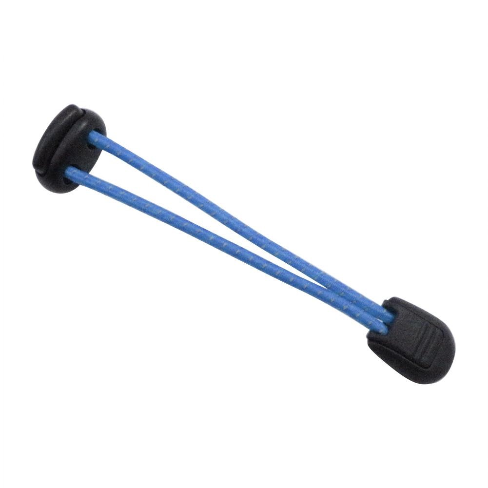 1 Paar Elastische Lui Geen Tie Schoenveters 8 Kleuren Sport Runner Veters Lock Reflecterende Unisex Schoenveters Schoenen Accessoires: Blauw