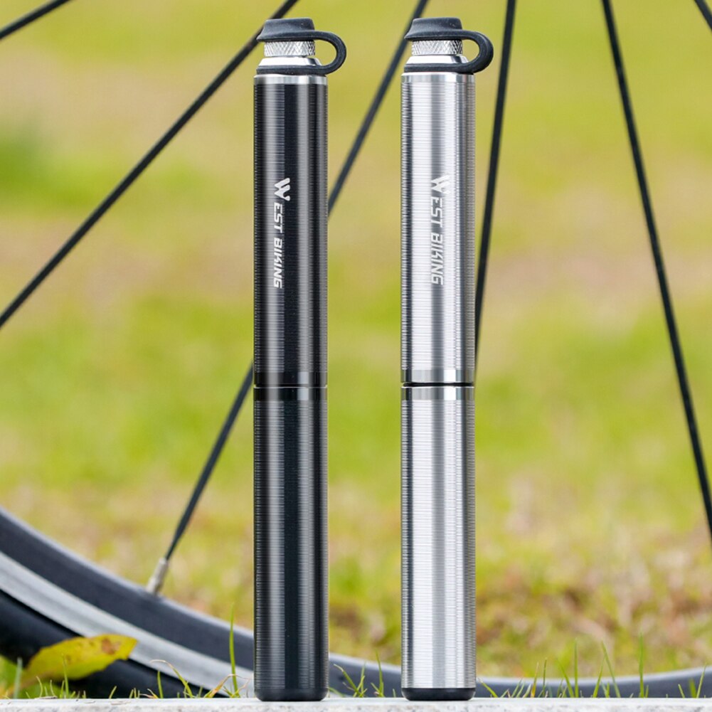 WEST BIKING Universal Mini Bicycle Air Pump 160PSI Mountain MTB Road Bike Cycling Portable Tire Presta Schrader Valve Pump Baske