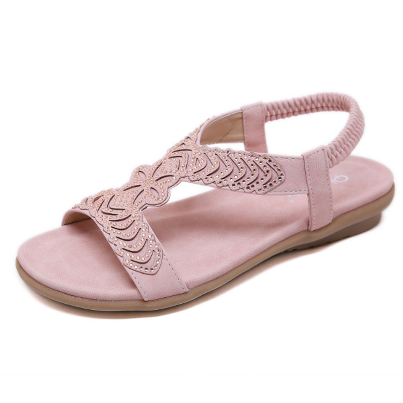 Zonsandaal voor dames, platte zomerschoenen, open teen, lage hak, comfortabele strand-casual schoenen, buitensportwaterschoenen voor dames,White-37