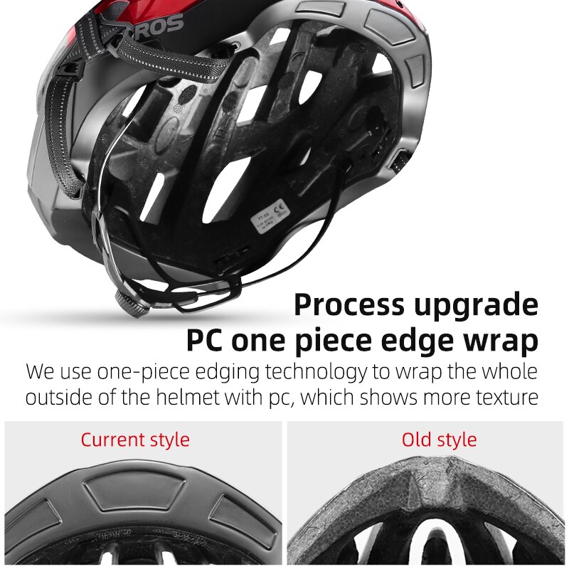 ROCKBROS 3 in 1 Cycling Bike Bicycle Helmet EPS Reflective MTB Road Bicycle Men Safety Light Helmet Integrally-Molded Pneumatic