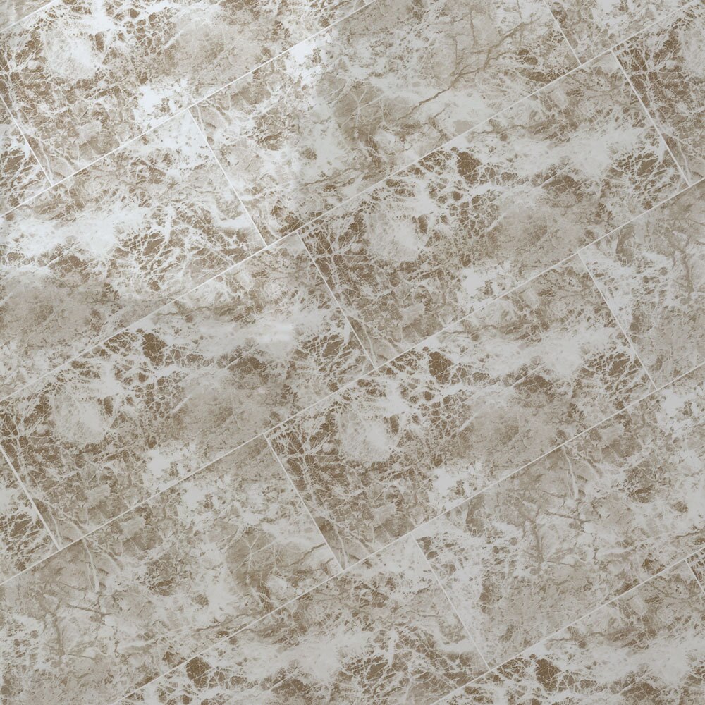 1 stk moderne natur marmor væg klistermærke pvc fliser overfører vandtæt selvklæbende tapet til køkkenbadeværelse: D