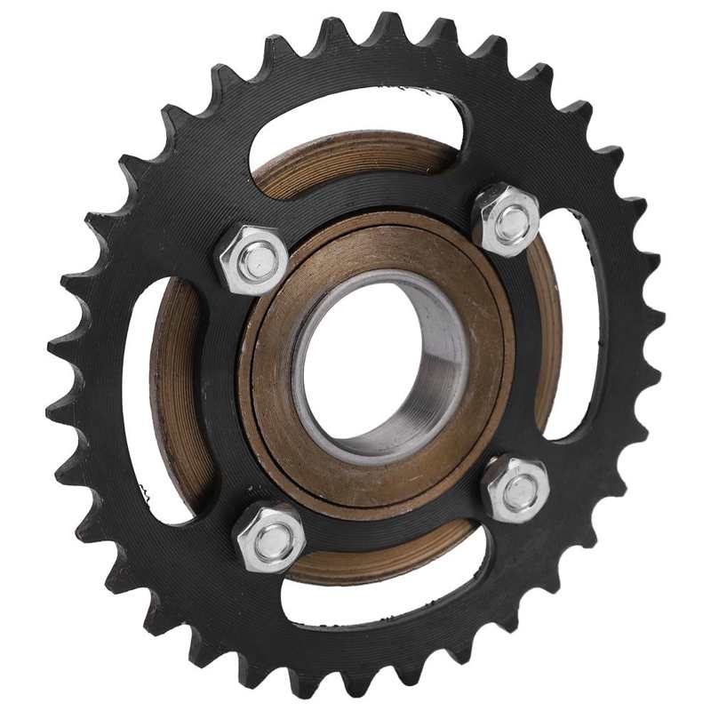 420 34T Freewheel for ATV Electric Tricycle Chainring 420 34T Chain Sprocket Toothless Flywheel for ATV Go‑kart