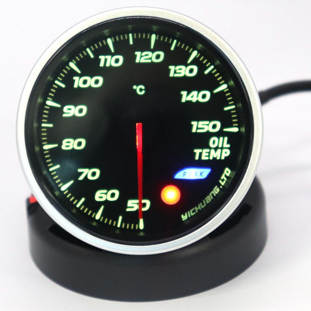 Motor Olie Temperatuur Meter Led Display Monitor Rook Lens Universele