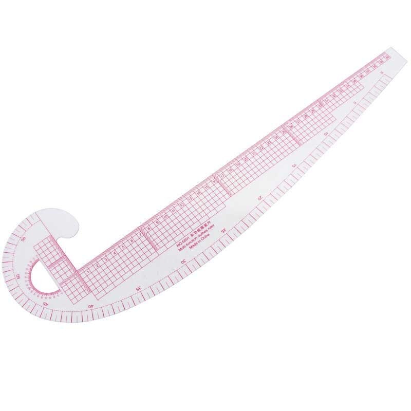 1PC Multifunctional Sewing Ruler Tools Measure Tailor Grading Plastic Comma Shaped Curve Ruler Styling French Curve Ruler: Default Title