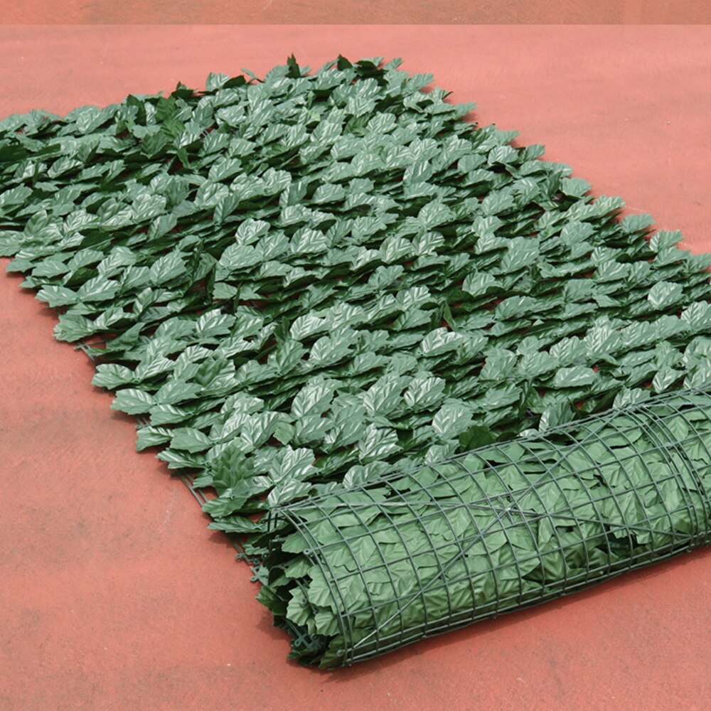 Garden Fence Decoration Privacy Wood With Artificial Green Leaf Retractable Extension Fencing For Courtyard Home Decoration