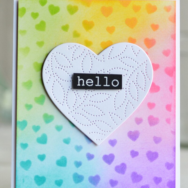 Valentine hjerte ramme bakgrunn preging preging metall kutte dies for scrapbooking gratulasjonskort gjør ingen stempler