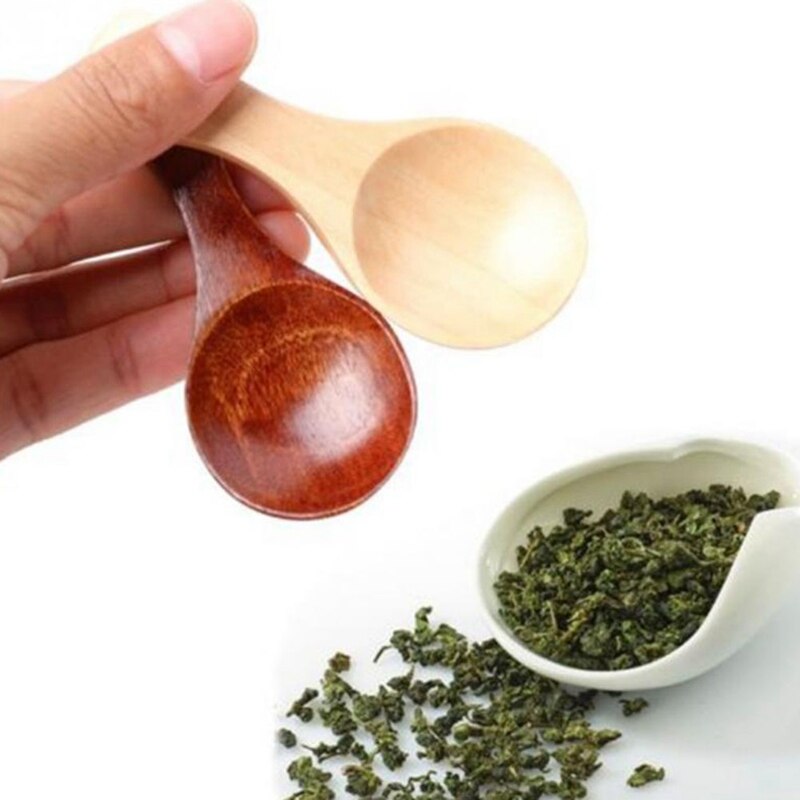 1 stk lille lille mini naturlig træske scoop te honning kaffe krydderi salt sukker ske