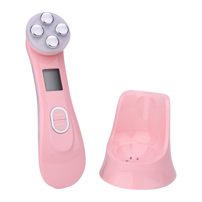 RF ems Therapie Gesicht Farben Photon Behandlung FÜHRTE Schönheit Licht Haut Hebe Straffen Anti Gesichts Falten Mikrostrom Gerät Spa: Rosa