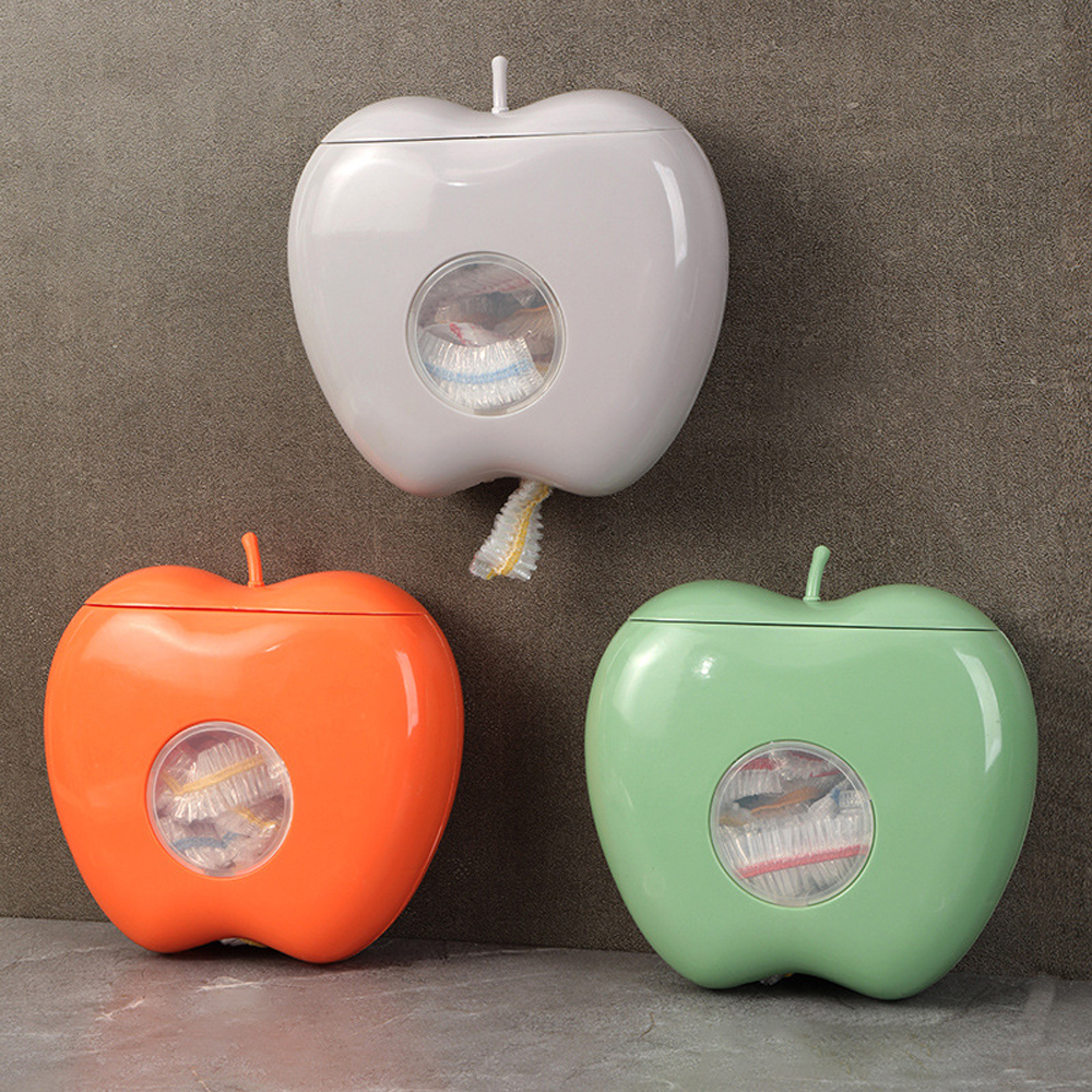 Apple Vorm Wegwerp Voedsel Cover Opbergdoos Muur Gemonteerde Plastic Wrap Elastische Verse Houden Zak Organisator Keuken Containers