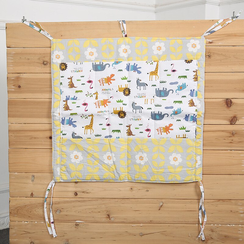 Multi-funcional cama de berço do bebê pendurado saco de armazenamento cama do bebê pára-choques macio 55*60cm decoração do quarto pára-choques conjunto de cama fotografia