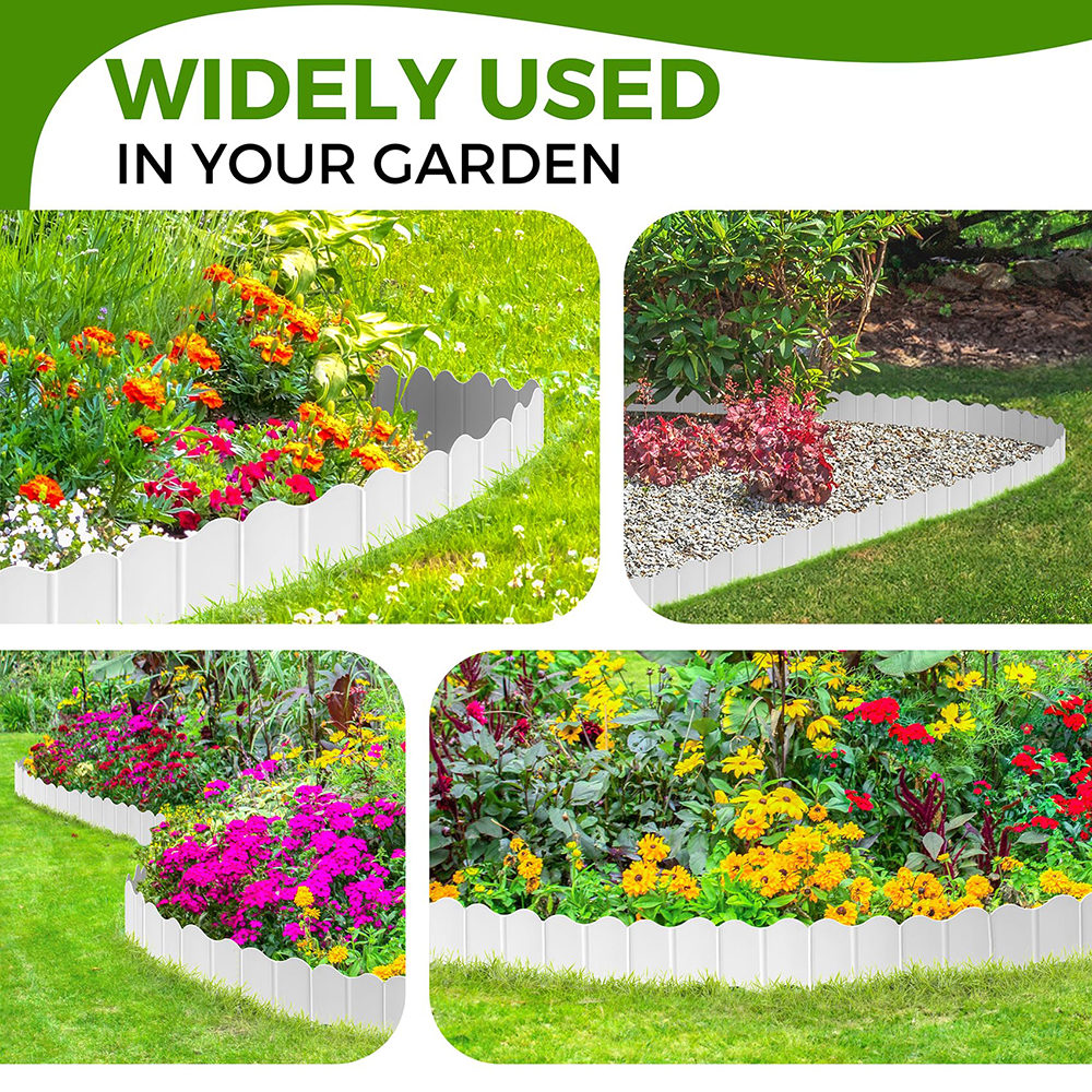 Garden Edging Borders Grass Lawn Fence Path Patio Interlocking Decorative Outdoor Barrier Landscape Edging for Yard Garden