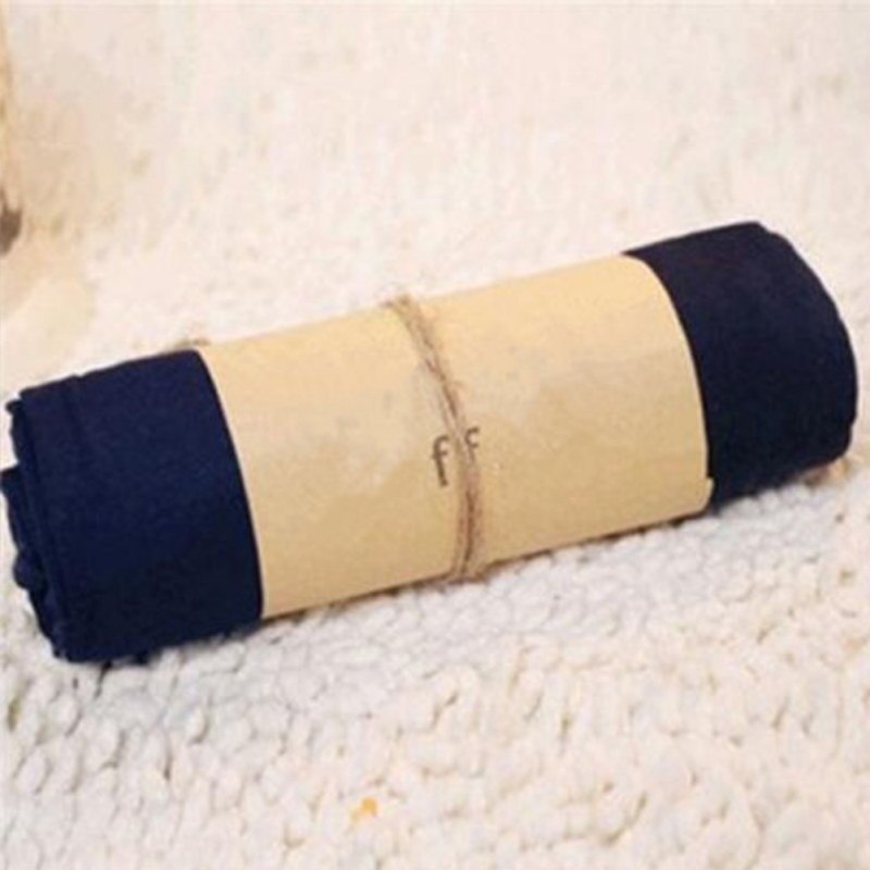 Pantalones elásticos ajustados de algodón de cintura alta para mujer: dark blue