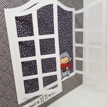 3D Window Door frame background Cutting Dies Scrapbooking Dies Metal Embossing Stamps and die for Card Making DIY