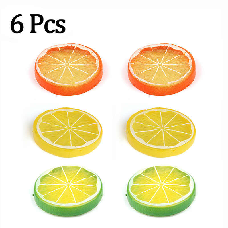 6 pezzi fondali fotografia di limone finto puntelli fette di lime artificiali sfondi fotografici imitazione frutta decorazioni per la tavola da cucina: PEACOCK BLUE